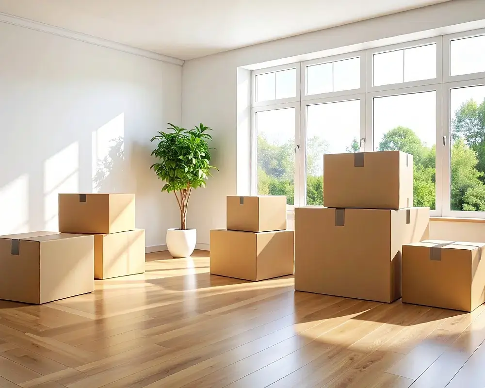 Logement lumineux prêt à être habité après un nettoyage après chantier